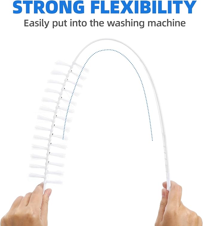 Mobestech Washing Machine Cleaner Brush 23.62 Inch Front Load Washer Drum Brush for Removing Dust Pet Hair and Cleaning Appliance Blind Spots