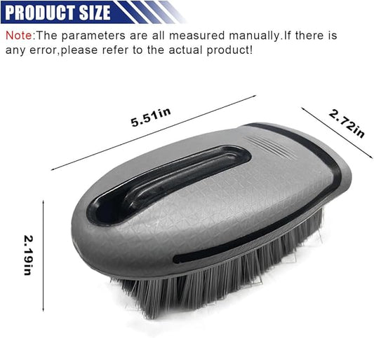 Carpet and Upholstery Cleaning Brush, Hanging Hole Car Cleaning Brush, Leather Seat Brush, Car Detailing Carpet Brush for Car Interior and Home, Fits Scrubbing Couch, Clothes, Tile (Gray)