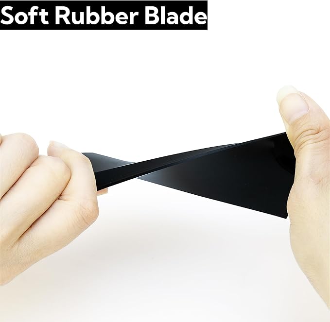 Small Wiper with 2 & 5IN Rubber Blades, Streak-Free Glass Squeegee for Window, Shower, Mirror, Car Tint Squeegee for Window Film Application