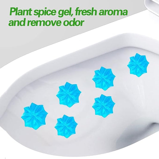 Solala 6 Packs Toilet Bowl Gel Stamp - Replacement Gel Toilet Bowl Cleaning Stamps Compatible with Scrubbing Bubbles, Stop Limescale and Rings, for Cleaning and Refreshing, 6 Pack with Dispenser