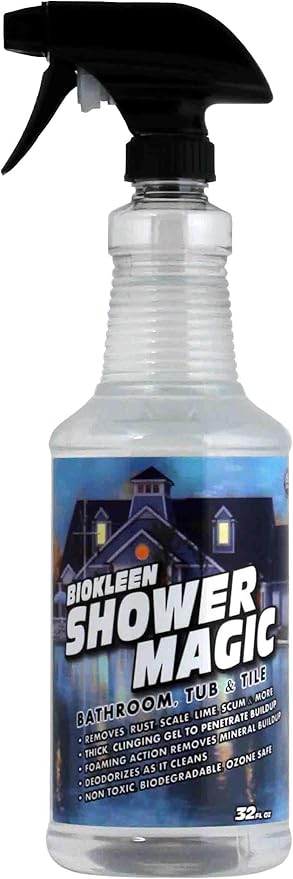 Bio-Kleen Shower Magic, High-Foam Bathroom Cleaner, Liquid, 32 oz, For Tub, Tile, Grout, Biodegradable, Clinging Formula