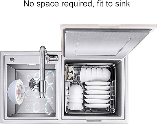 USB Ultrasonic Dishwasher, Portable Dish Washing Machine Cleaner, Portable Dish Washing Tool for Dishware Fruit Vegetable (Green)