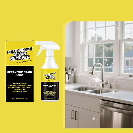 Multi Purpose Stain Remover Pro Strength Spray, Kitchen Multi-Purpose Foam Cleaner Spray, Fast Acting Cleaner For Kitchen, Floors, Toilets, Removes Hard Water Stains, Rust, And Stubborn Residues (2PC)