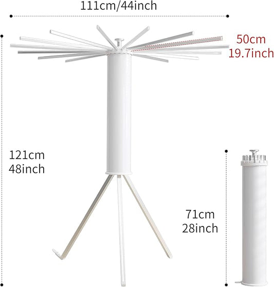 Clothes Drying Rack Tripod Aluminum-16rods,Portable Foldable Drying Rack,Drying Rack Clothing for Laundry Bedroom Household