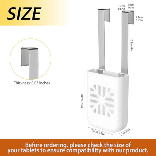 Toilet Tank Tablet Holder, Versatile Toilet Bowl Hanging Cleaner and Deodorizer Hanger, Prevents Flapper Jams & Residue, Extends Life of Drop-in Cleaner Tablets -1PCS