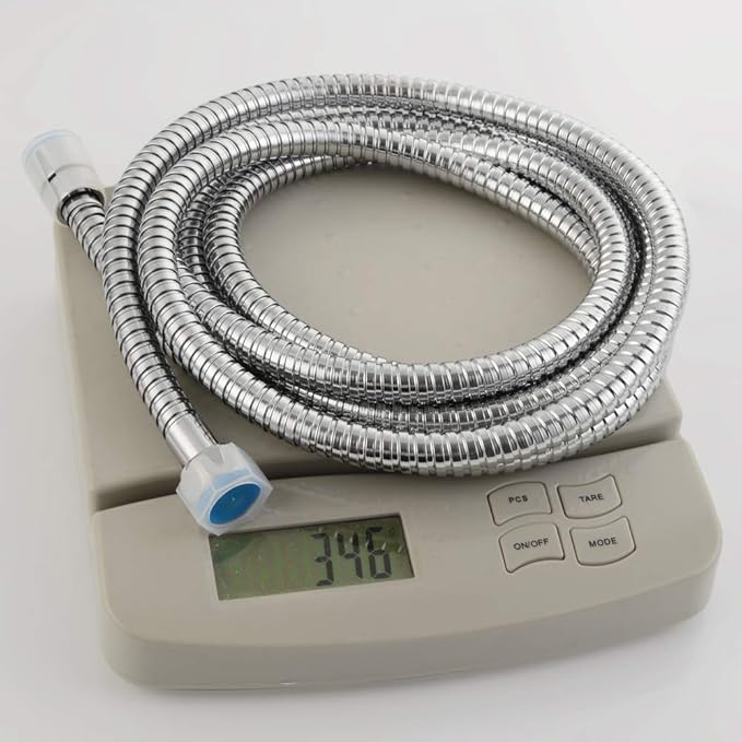 Extra Long Hand Shower Hose 118", Angle Simple Stainless Steel Flexible Shower Extension Hose Replacement 1/2" IPS, No Tangles, Chrome