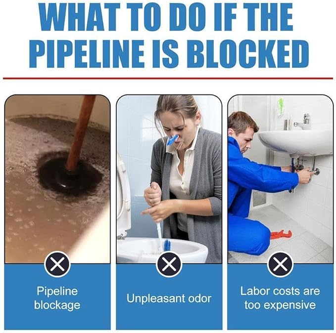 Powerful Kitchen Pipe Dredging Agent, Dredge Deodorant, Toilet Sink Drain Cleaner, Sewer Household Cleaning Tools