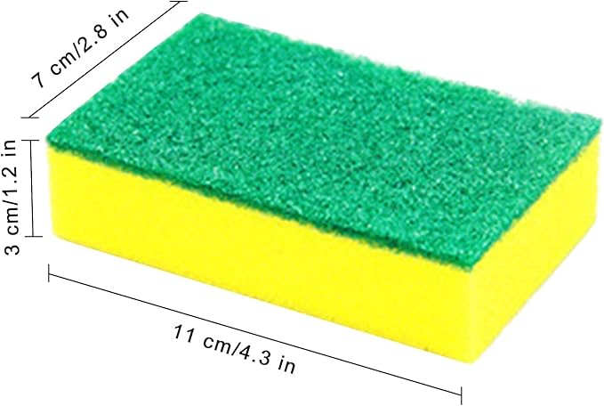 Kitchen Cleaning Sponges, Cleaning Sponges in Bulk, Non Scratch Dishwashing Sponges Scouring Pad Odor-Free Scrubbing Dish Sponge Suitable for Washing Dishes, Travel Apartments - 600 Pack