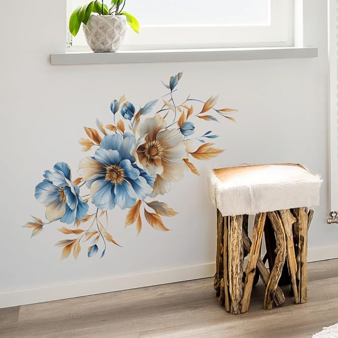 3D Wall Stickers DIY Flower Wall Decal Removable Waterproof Wall Art Decor for Bedroom Living Room Offices Home Decoration
