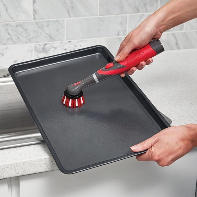 Rubbermaid Reveal Power Scrubber Attachable Scouring & XL Brush Head, for Cordless Electric Battery Powered Scrub Brush, Ideal for Kitchen/Stovetop/Dish/Silverware/Utensils/Appliances