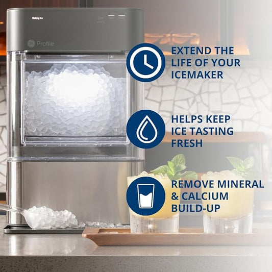 GE Profile Opal | Cleaning Supplies Kit for Opal Nugget Ice Maker | Ice Machine Cleaner Kit Includes (1) 5 oz Bottles of Cleaning Solution, (1) Cleaning Sponge