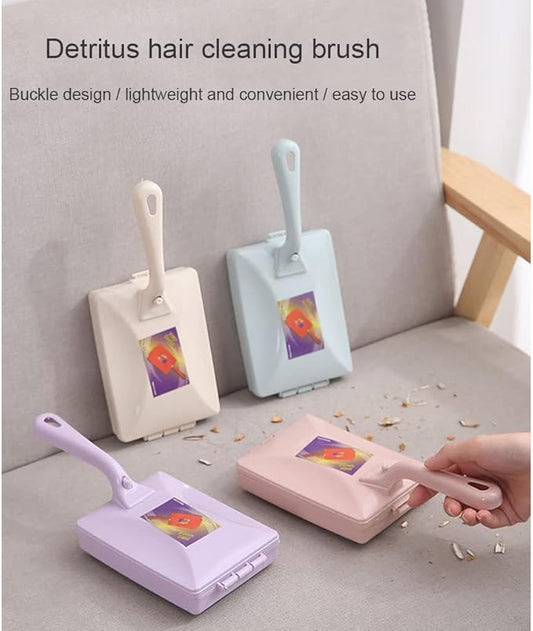PURPLELILY Hair Collector Roller Cleaning Brush Waste Paper Chip Wiper Brush For Floor Carpet Slipping Cleaner Sweeping