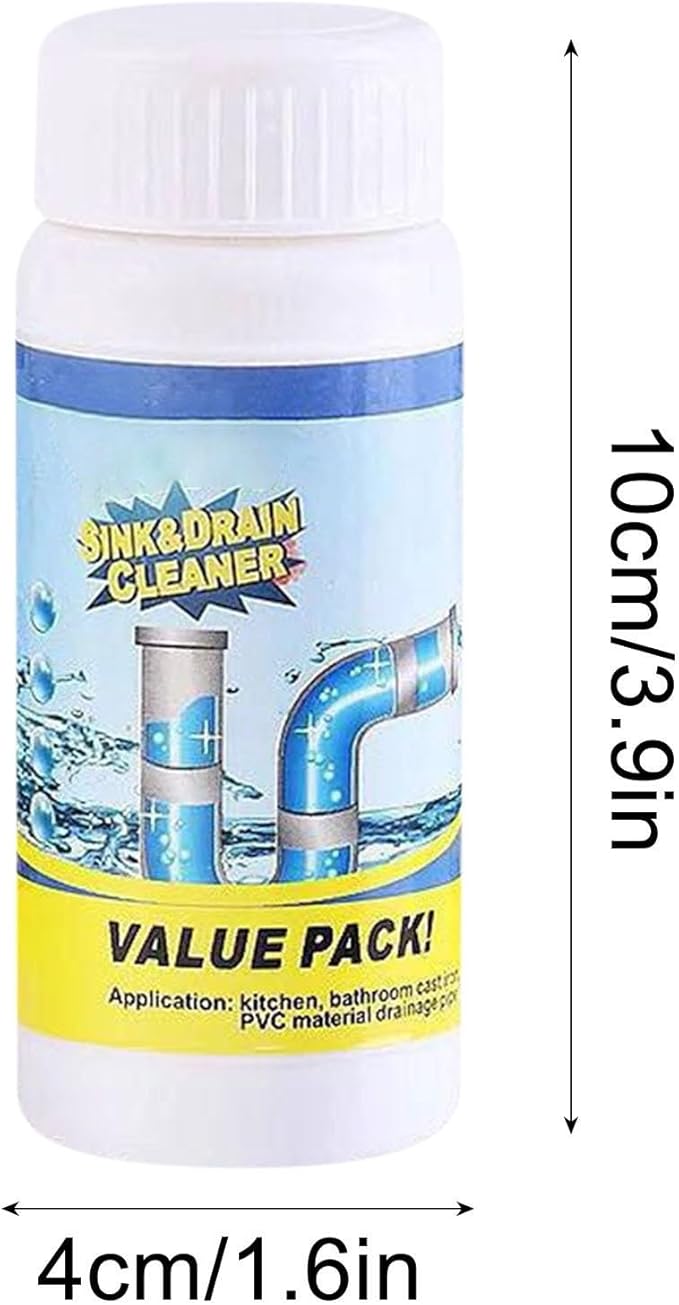 Sink and Drain Cleaner with Foaming Action, Deep Cleaning Toilet Bowl Cleaner, Prevents Future Clogs in Bathroom, Kitchen, Shower Drains, Regular Maintenance Solution (5)