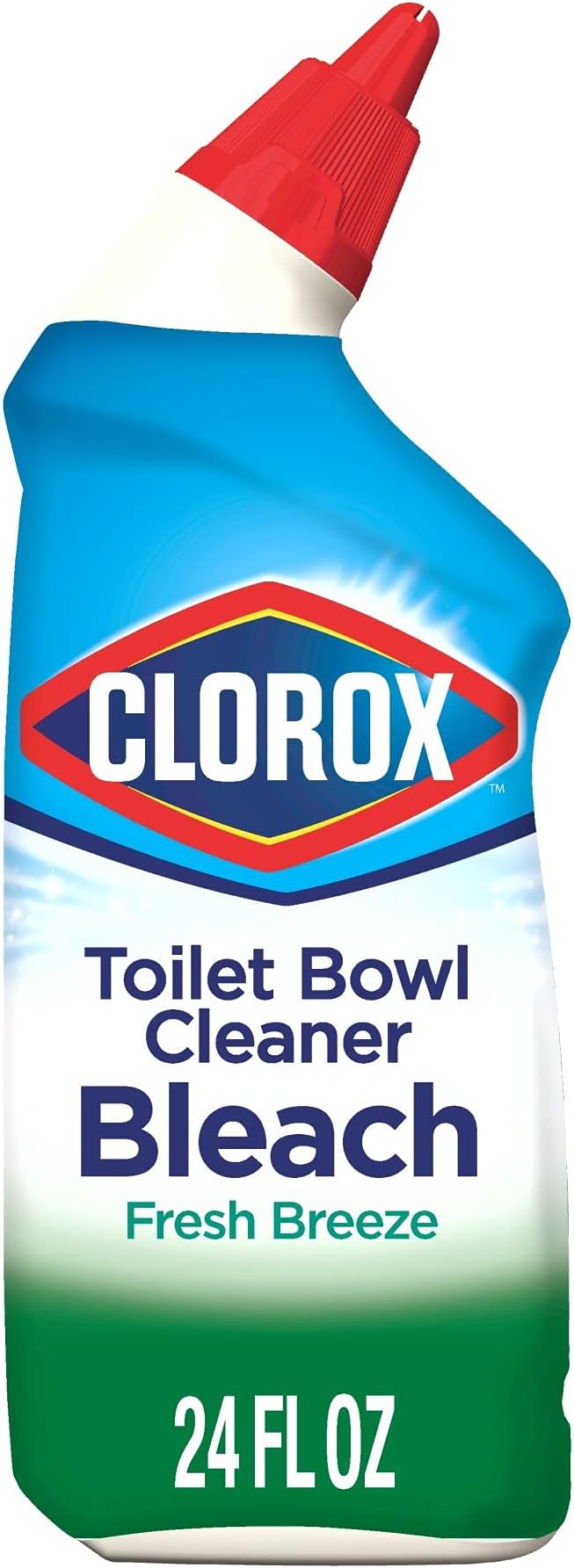 Clorox Toilet Bowl Liquid Disinfecting Cleaner with Clinging Bleach Gel, Remove Mildew and Mold, Fresh Scent, 24 Ounces