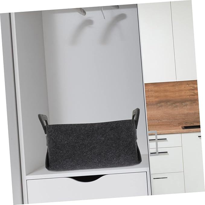 VICASKY Foldable Laundry Basket with Comfortable Handles Sturdy Clothes Storage Holder for Bedroom and Nursery Multi Purpose Collapsible Organizer for Household Sundries Dark Gray