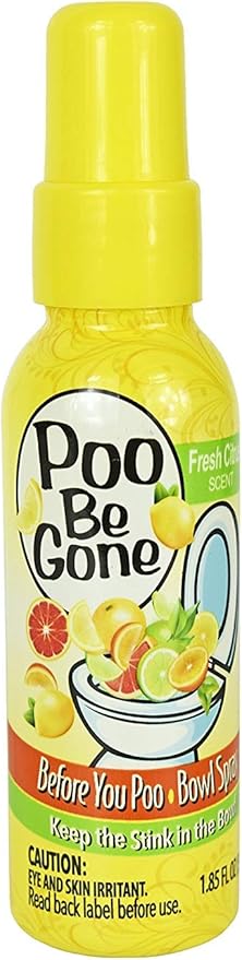 Set of Poo Be Gone Toilet Spray 1.85oz - Before You Go Toilet Bathroom Deodorizer - Features Fresh Citrus Scent and Lavender Scent! (3)