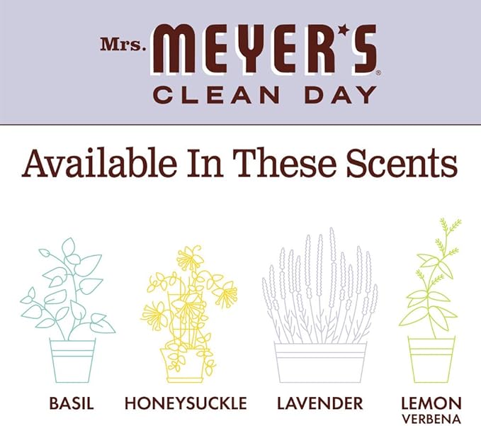 MRS. MEYER'S CLEAN DAY Liquid Dish Soap, Cruelty Free Formula, Lavender Scent, 16 oz (Pack of 2)