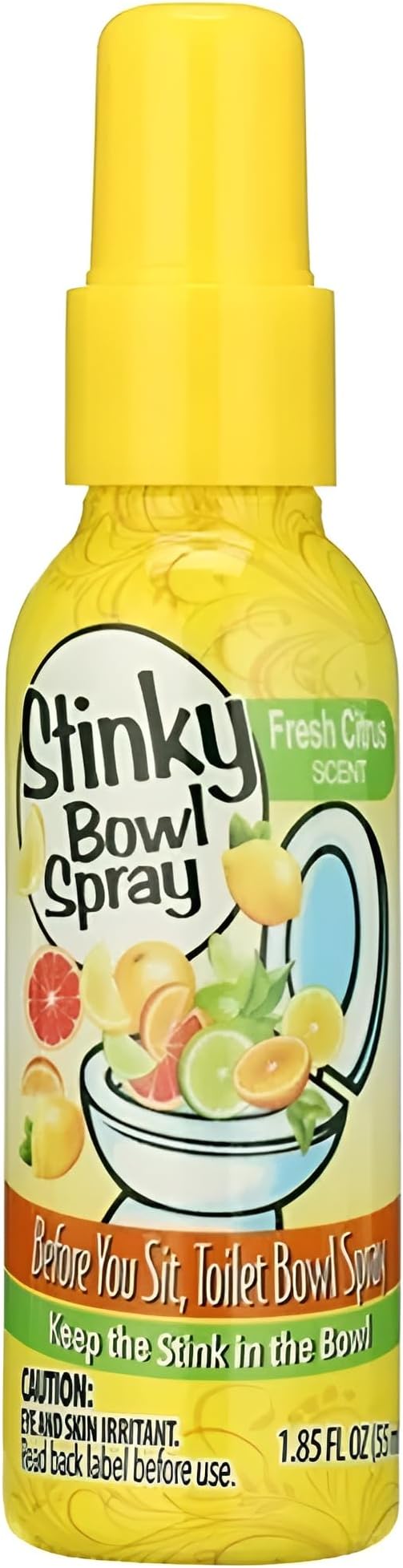 Set of 4 Stinky Bowl Spray 1.85oz - Before You Go Toilet Bathroom Deodorizer - Features Fresh Citrus Scent and Lavender Scent!