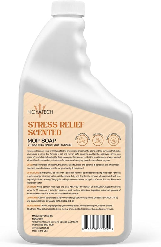 Scented Mop Soap – Stress Relief Aromatherapy Floor Cleaner Concentrate | Non-Toxic, Pet Safe, No Residue | Safe for Hardwood, Tile, Marble, Stone & Grout | All Mop Types | Made in USA
