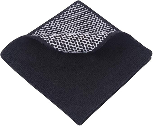 SINLAND Microfiber Dish Cloth for Washing Dishes Best Kitchen Washcloth Dish Rags Cleaning Cloths Poly Scour Side Color Assorted 12inchx12inch (Bluex4+whitex4+greyx4+brownx4+blackx4)