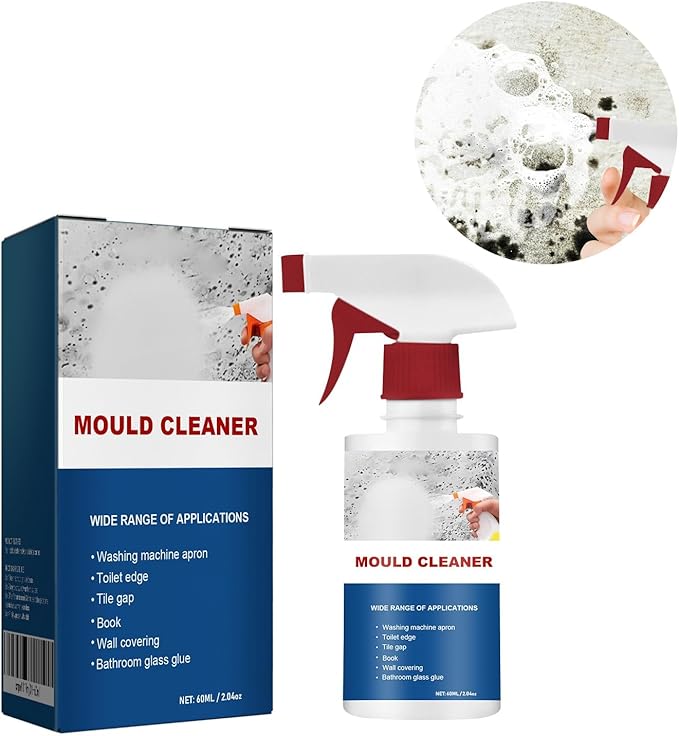 RAINPOT Mould Cleaner Spray Powerful Foam Cleaning Spray | Multi-Surface Fast-Acting Stain Remover for Kitchen, Bathroom, Wall and Tile Cleaning, No Scrubbing Required (1, 2.04oz)