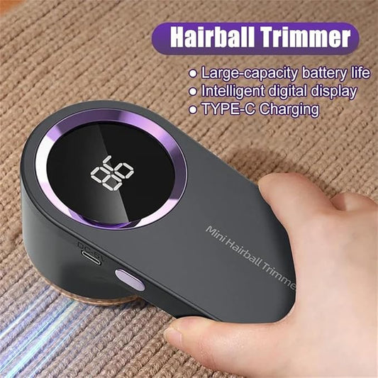 LED Digital Fabric Razor - 6 - Blades, C-Type Quick Charge for Easy Lint Removal