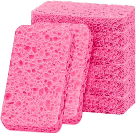 36 - Pack Non-Scratch Scrub Sponges - Sponges for Dishes and Washing Dishes, Cleaning Sponges for Kitchen Home and More(Pink)