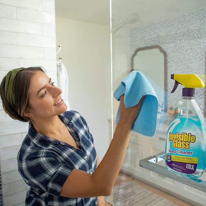 Invisible Glass 92194-6PK Premium Glass and Window Cleaner Spray – Cleans Glass, Windows, Mirrors, Shower Doors, and More – Streak-Free, Ammonia-Free, Tint-Safe – 32 fl oz (Pack of 6)