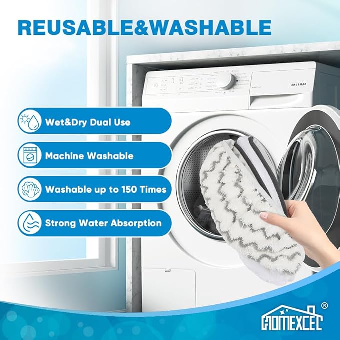 HOMEXCEL Steam Mop Replacement Pads Compatible with Bissell Powerfresh Steam Mop 1940 1806 1440 1544 Series, Model 19402 19404 19408 2685A 2075A 1940A 1940Q 1940T 1940W, Steam Mop Pads Refills, 4 Pack