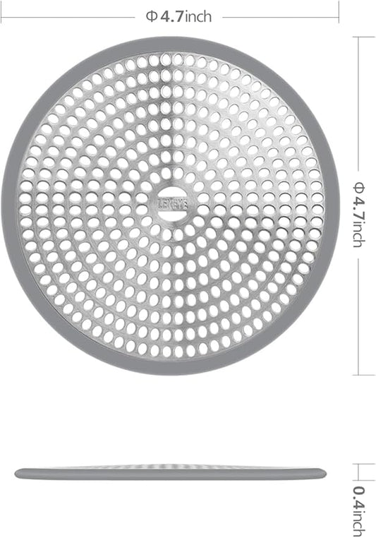 LEKEYE Shower Drain Hair Catcher/Strainer/Stainless Steel and Silicone