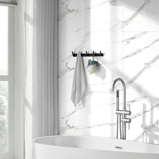10pcs Thick Marble Peel and Stick Waterproof Wall Panels,Heat-Resistant Backsplash Tile, 23.6"x11.8" PVC Foam Wall Sticker for Kitchen,Living Rooms,TV Walls,White Gray (Not Real Tile 19.4Sq. Ft.)