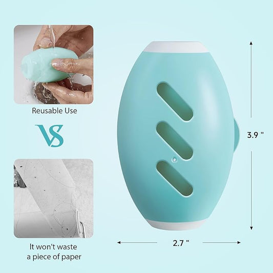 Washable Reusable Gel Lint Roller for Pet Hair,Portable Mini Dog Cat Pet Hair Remover for Clothes,Laundries ,Dust Fuzz Fur -Sticky Cleaner- Small Travel Animal Fur Removal Tool (Green)