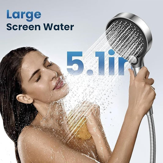 Shower head with handheld - filtered shower head with 3 Spray Modes - Adjustable Angle Showerhead Water Softener with Replacable Filter - Pack with Hose