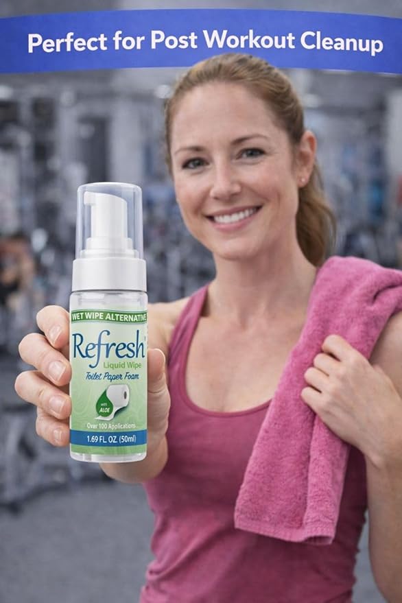 Refresh Liquid Wipe: Toilet Paper Foam (Original Foam, 50ml (1.69 Fl Oz) 3 Pack)