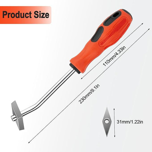 Grout Removal Tool, Angled Design Tile Joint Cleaning Tool, Grout Remover Cone with 3 Pieces Extra Carbide Tip, for Floor Tile Gaps or Corners Cleaning