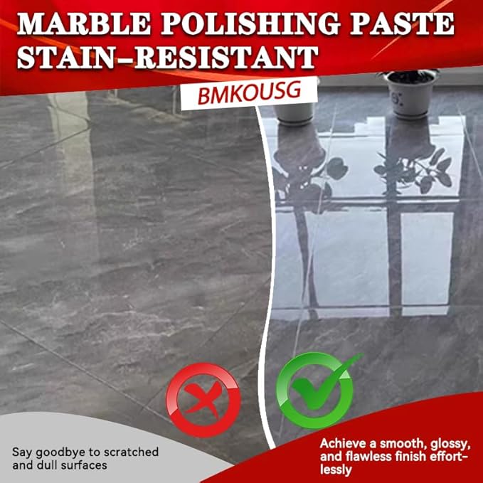 Granite Polishing Paste, Marble Cleaner Countertop, Quartz Polish, Granite Polishing Kit | Marble Cleaner and Polish - Enhances Shine & Maintenance, Safe for Stone Surfaces, 2.2LB (1 - PCS)