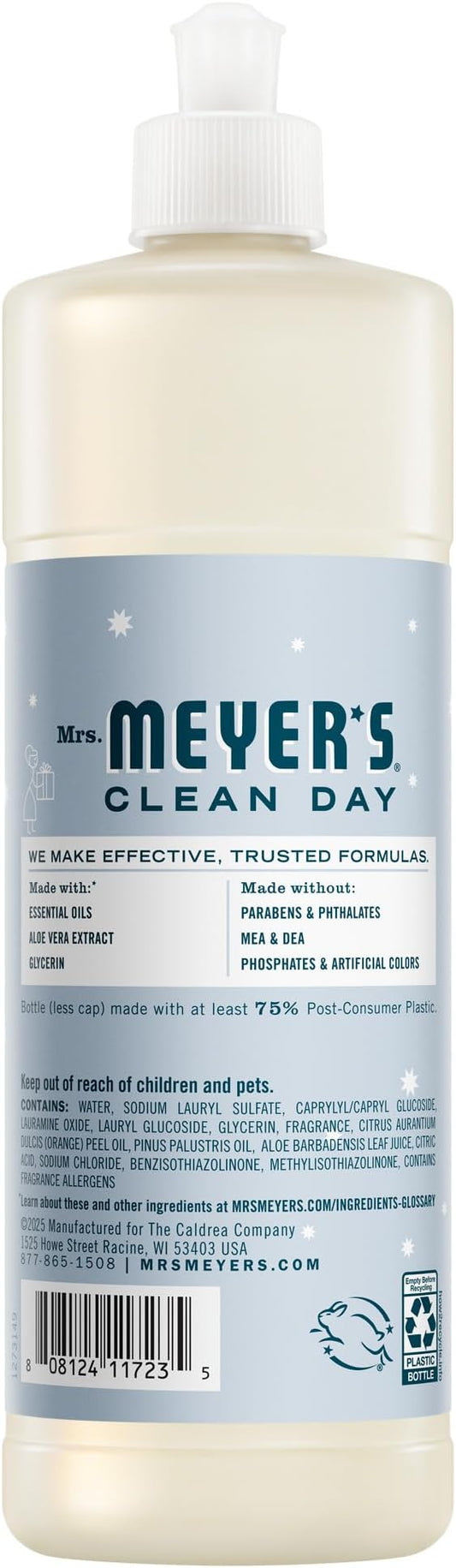 MRS. MEYER'S CLEAN DAY Liquid Dish Soap, Snowdrop, 16 fl. oz