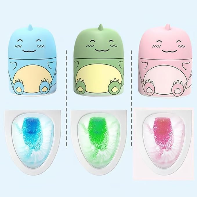 Dinosaur Toilet Bowl Cleaner Bottle, 2026 Upgraded Cute Dinosaur-Shaped Magic Automatic Toilet Tank Cleaner Bottle, Long-Lasting Bathroom Tank Crazy Cleaning Deodorizer Wonder(Jasmine)