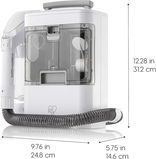 IRIS USA Carpet Spot Cleaner Machine with Auto Spray for Low Pile Carpets, Couch, Sofa, Upholstery, Car Detailing,Shallow Berber Rug, Lightweight Portable Chemical-Free Stain Remover 500mL Water Tank