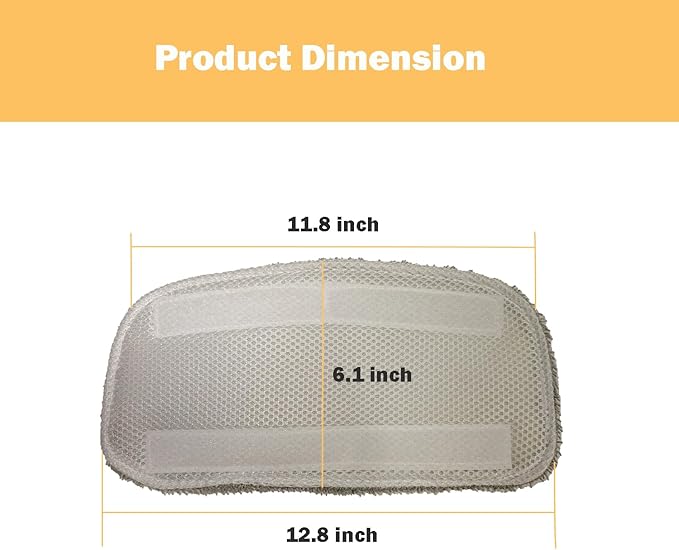 4 Packs Replacement Mop Pads Compatible with GorFanty Steam Mop GF-6610B/GF-6610/ Neugo NE033 NE033M/ Mxnsewr Steam Mop, Washable, Reusable Microfiber Steam Mop Cloth