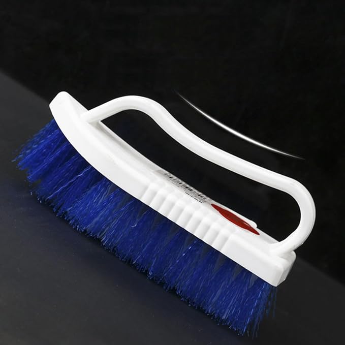 Scrubbing Brush, Scrub Brush with Stiff Bristles Thickened Handle White Utility Cleaning Hand Brush for Cleaning Bathroom Shower Toilet Bathtub Tile Floor Carpet