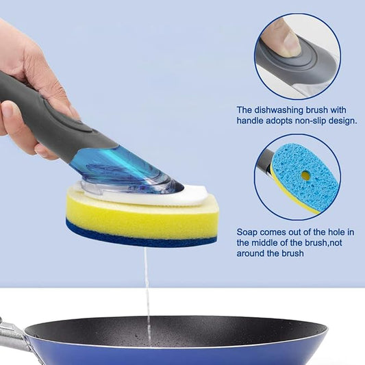 CELOX Dish Wand, Non-Scratch Dishwashing Scrubber with Soap Dispenser