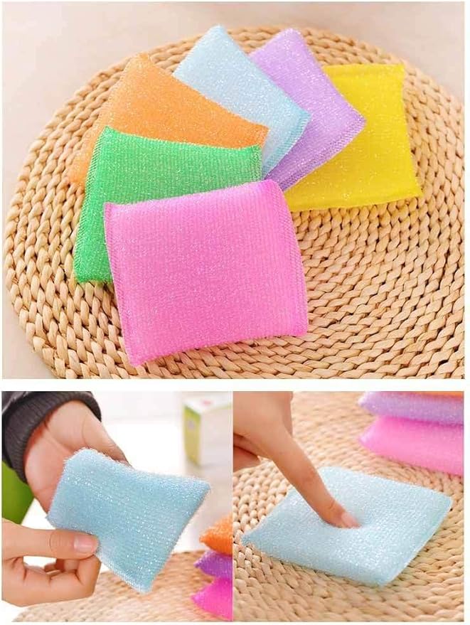 Multi-Purpose Scouring Pads by Scrub-It/Non- Scratch Cleaning for Pots, Pans, Dishes, Utensils & Non-Stick Cookware - Sponge Use for Kitchen, Bathroom (24)