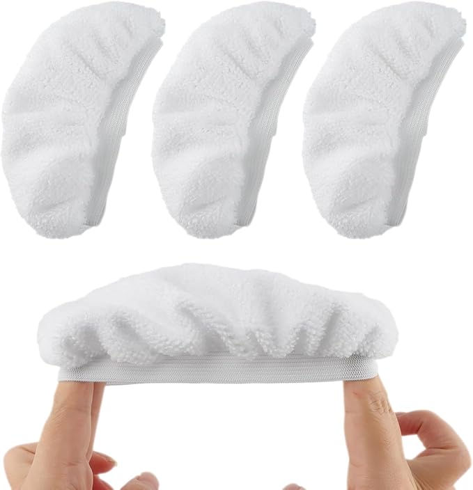 Steam Cleaner Accessories, Universal Reusable Steam Mop Pads, Steam Shot Attachments, Handheld Steam Cleaner Washable Microfiber Cloth (4 PCS)