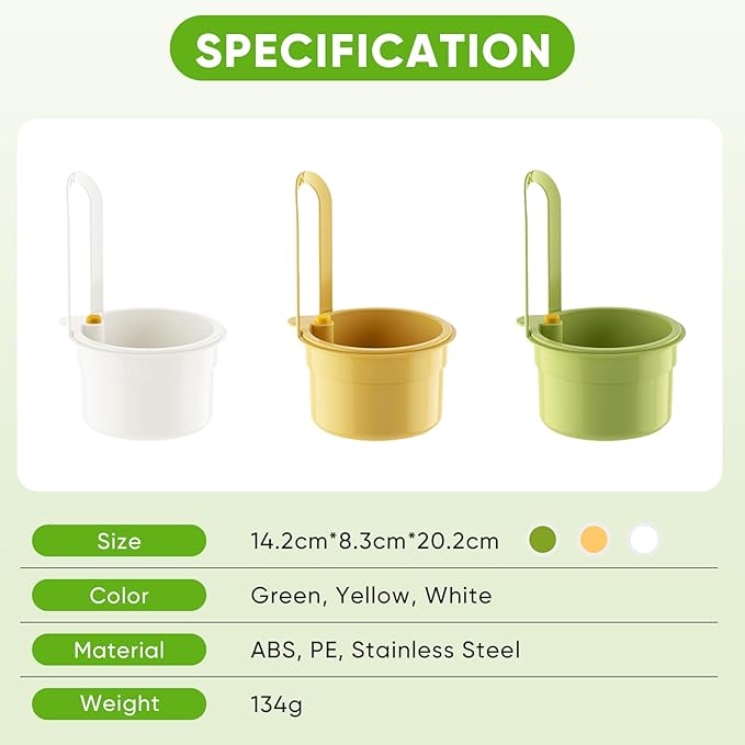 Hanging Food Waste Catcher for Sink, Sink Strainer Basket with Press Dumping, Self-Cleaning Design – Food Strainer for Sink, Faucet-Mounted Trash Catcher for Kitchen (Yellow)
