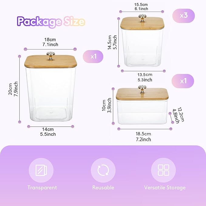 POLRAI 5 Pack Laundry Pod Containers and Dryer Sheet Holder for Laundry Room Organization Clear Jars with Lids and Labels for Laundry Detergent Laundry Pods Dry Sheet Organizing