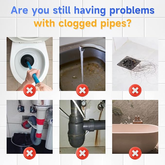 2025 Upgrade Sink and Drain Cleaner, Powerful Sink Drain Cleaner, Multi-functional Drains Cleaners Fast Foaming for Kitchen Toilet Pipeline Quick Cleaning Tool (2)