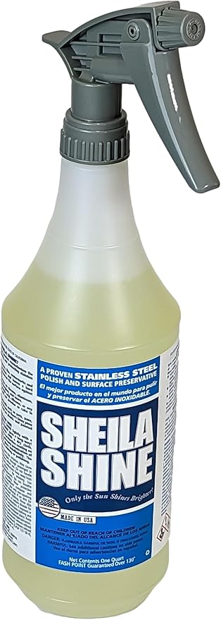 Sheila Shine Stainless Steel Polish & Cleaner, Protects Appliances from Fingerprints and Grease Marks | Residue & Streak Free | 6 x 32 oz Spray Bottle