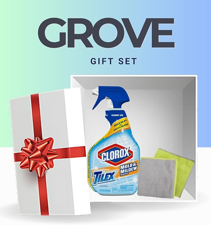 Plus Tilex Remover With Bleach 32 Oz Bundle With Microfiber Cleaning Cloth For Bathroom Surface Spray Routines & Stain-Lifting Tasks β Gift Set (2 Items)