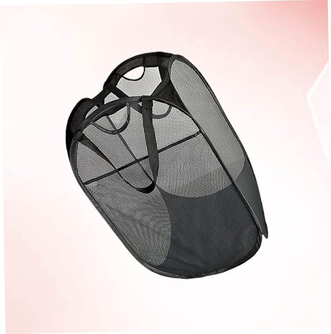 Folding Laundry Basket Square Collapsible Storage Container for Clothes Capacity Black Clothes Hamper for Home College Dorm and Travel